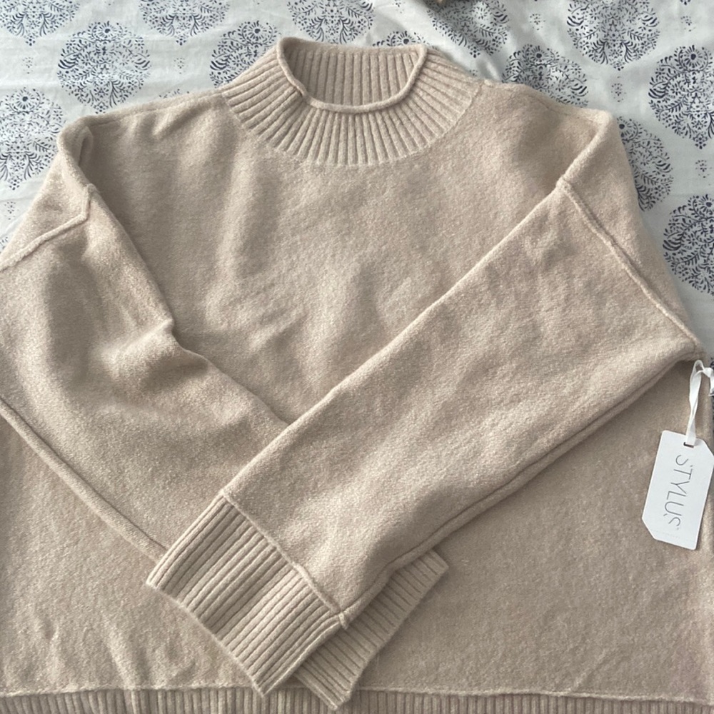 Stylus mock neck sweater